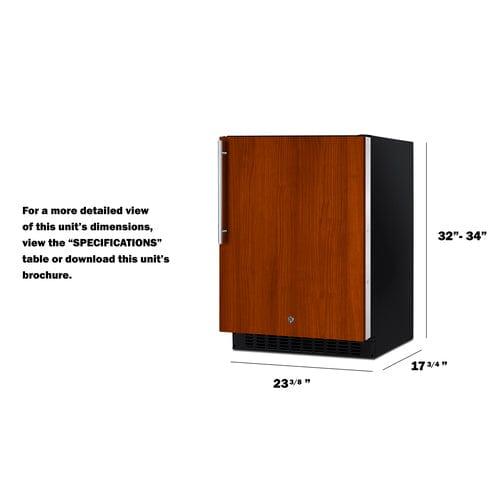 Summit Refrigerators Summit 24" Wide Built-In All-Refrigerator, ADA Compliant (Panel Not Included) ASDS2413IF