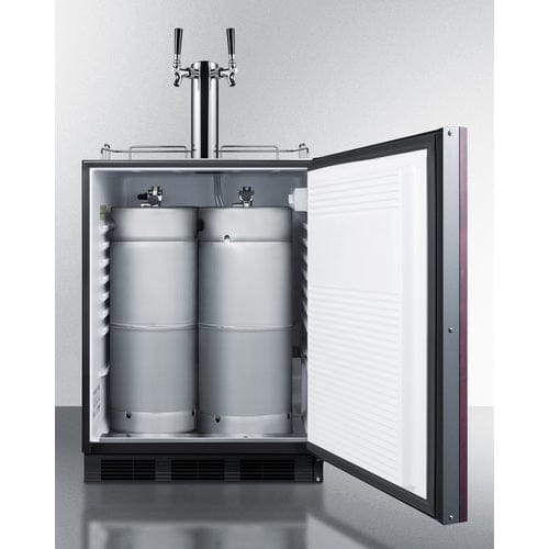 Summit Prefabricated Kitchens & Kitchenettes Summit 24" Wide Built-In Beer & Coffee Kegerator, ADA Compliant (Panel Not Included)