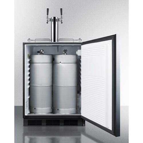 Summit Prefabricated Kitchens & Kitchenettes Summit 24" Wide Built-In Beer & Wine Kegerator, ADA Compliant