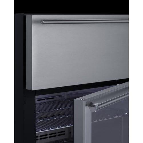 Summit All-Refrigerator Summit 24&quot; Wide Built-In Commercial Beverage Refrigerator With Top Drawer SCR615TD