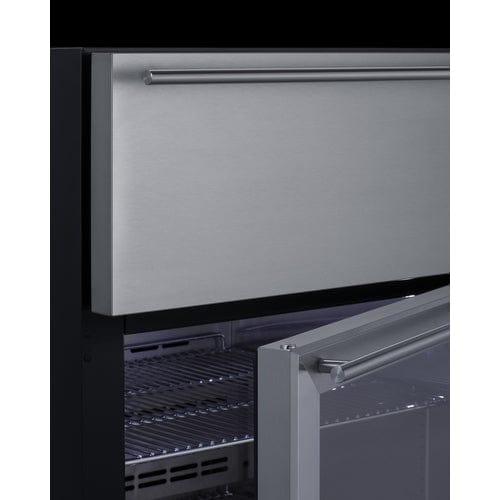 Summit All-Refrigerator Summit 24" Wide Built-In Commercial Beverage Refrigerator With Top Drawer SCR615TD