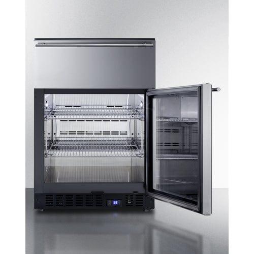 Summit All-Refrigerator Summit 24" Wide Built-In Commercial Beverage Refrigerator With Top Drawer SCR615TD