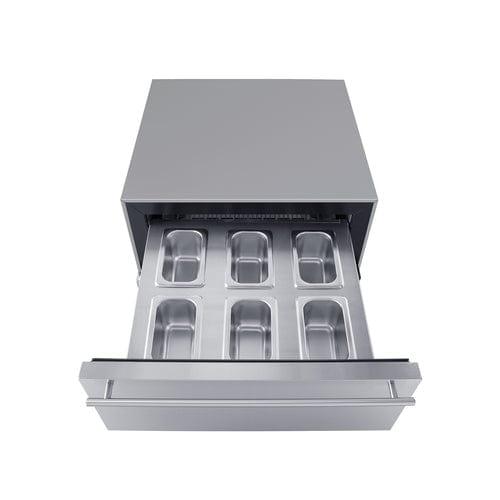 Summit All-Refrigerator Summit 24" Wide Built-In Commercial Beverage Refrigerator With Top Drawer SCR615TDCSS