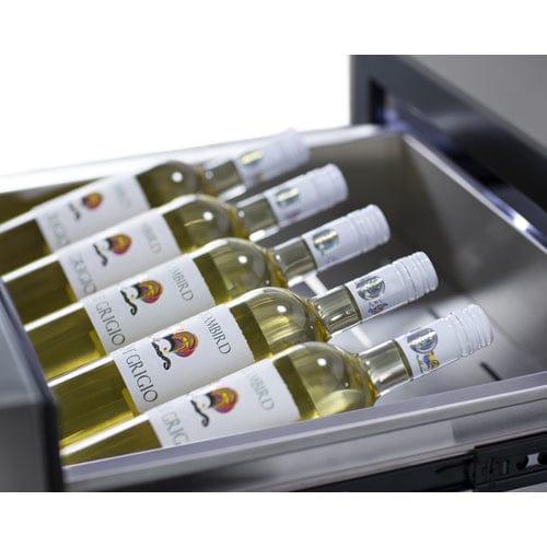Summit All-Refrigerator Summit 24" Wide Built-In Commercial Beverage Refrigerator With Top Drawer SCR615TDCSS