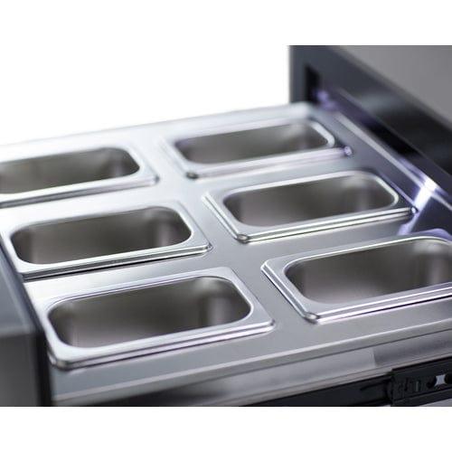 Summit All-Refrigerator Summit 24" Wide Built-In Commercial Beverage Refrigerator With Top Drawer SCR615TDCSS