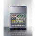 Summit All-Refrigerator Summit 24" Wide Built-In Commercial Beverage Refrigerator With Top Drawer SCR615TDCSS
