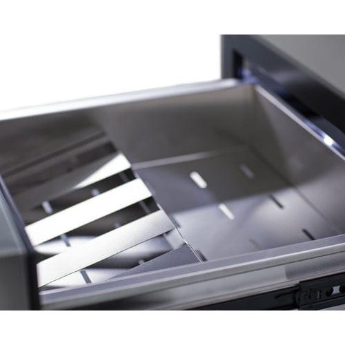Summit All-Refrigerator Summit 24" Wide Built-In Commercial Beverage Refrigerator With Top Drawer SCR615TDCSS