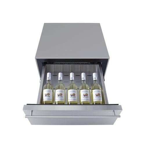Summit All-Refrigerator Summit 24" Wide Built-In Commercial Beverage Refrigerator With Top Drawer SCR615TDCSS