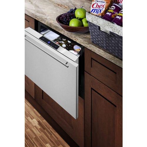 Summit Refrigerators Summit 24" Wide Built-In Drawer Refrigerator FF1DSS24