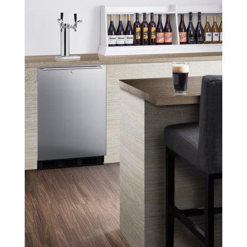 Summit Kegerator Summit 24" Wide Built-In Kegerator, ADA Compliant SBC58BLBIADALock