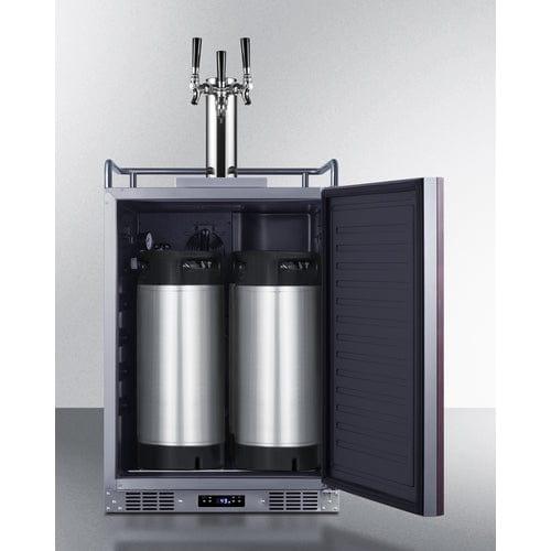 Summit Kegerator Summit 24" Wide Built-In Kegerator (Panel Not Included) SBC682PNRTRIPLE