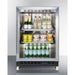 Summit Beverage Center Summit 24" Wide Built-In Mini Reach-In Beverage Center with Dolly SCR610BLRI