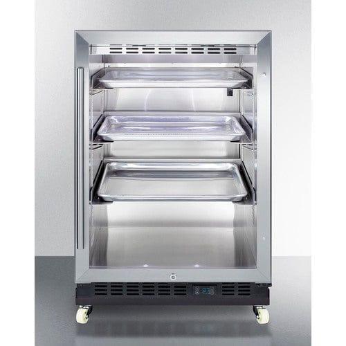 Summit Beverage Center Summit 24" Wide Built-In Mini Reach-In Beverage Center with Dolly SCR610BLRI