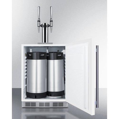 Summit Kegerator Summit 24&quot; Wide Built-In Nitro Coffee Kegerator, ADA Compliant SBC58WHBIADANCFTWIN