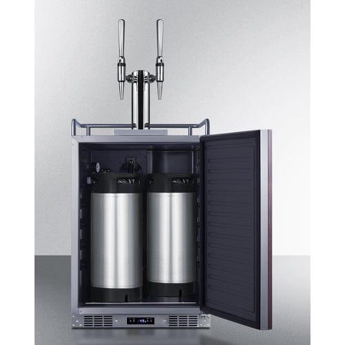 Summit Kegerator Summit 24&quot; Wide Built-In Nitro Coffee Kegerator (Panel Not Included) SBC682PNRNCFTWIN