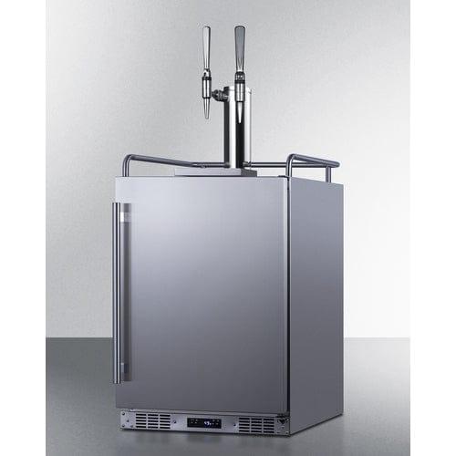 Summit Kegerator Summit 24" Wide Built-In Nitro Coffee Kegerator SBC682NCFTWIN