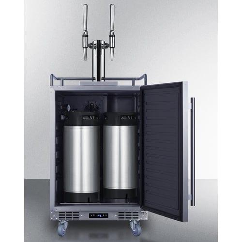 Summit Kegerator Summit 24" Wide Built-In Nitro Coffee Kegerator SBC682NCFTWIN