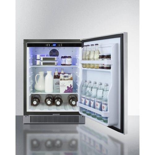 Summit Outdoor Beverage Cooler Summit 24" Wide Built-In Outdoor All-Refrigerator SPR623OS