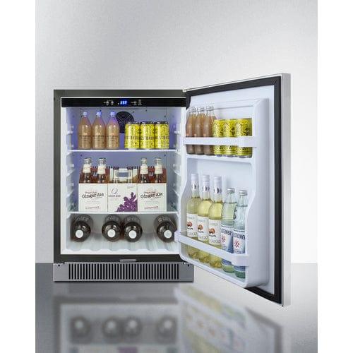 Summit Outdoor Beverage Cooler Summit 24" Wide Built-In Outdoor All-Refrigerator SPR623OS