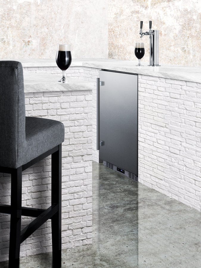 Summit Prefabricated Kitchens & Kitchenettes Summit 24" Wide Built-In Outdoor Beer & Coffee Kegerator