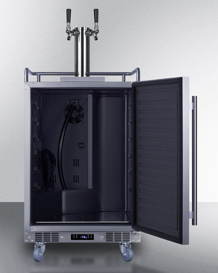 Summit Prefabricated Kitchens & Kitchenettes Summit 24" Wide Built-In Outdoor Beer & Coffee Kegerator