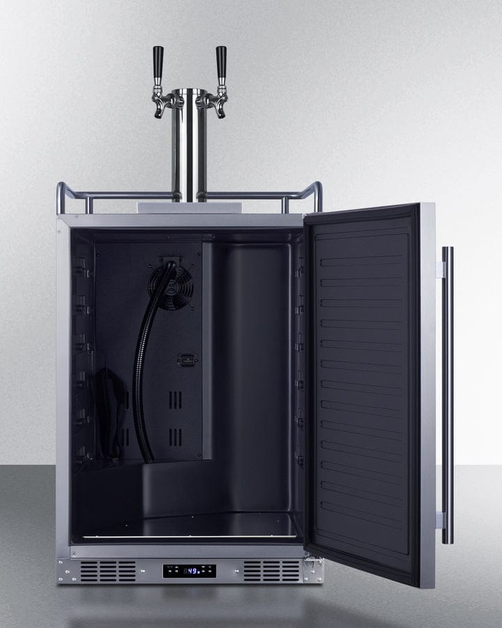 Summit Prefabricated Kitchens & Kitchenettes Summit 24" Wide Built-In Outdoor Beer & Coffee Kegerator