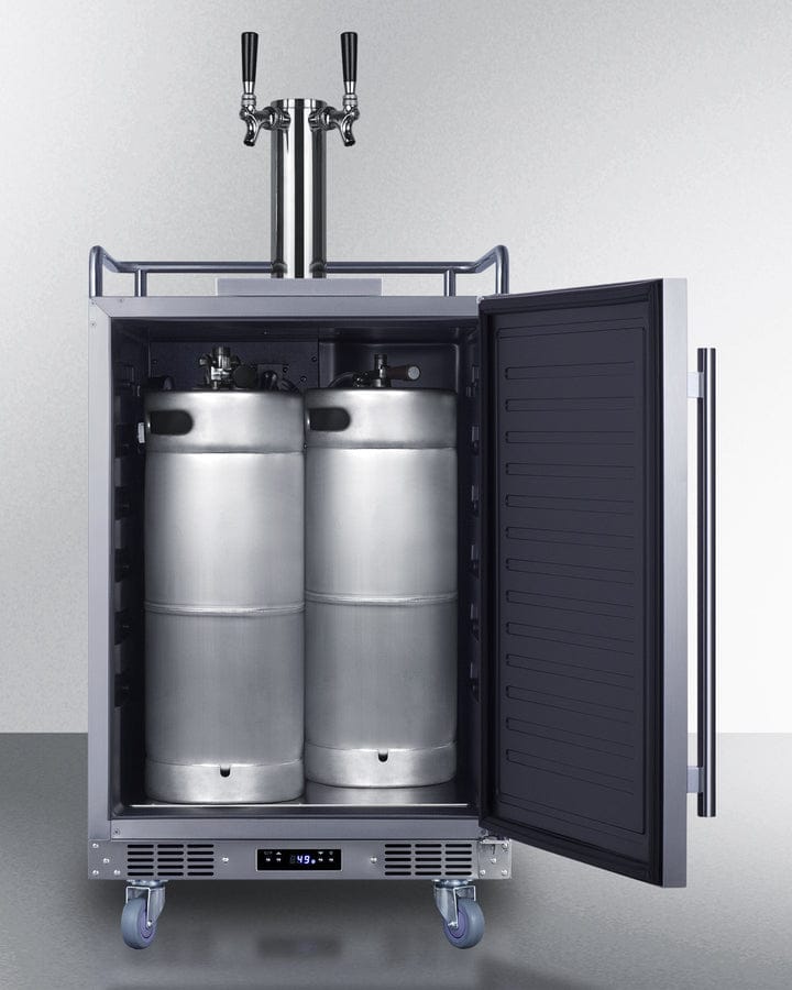 Summit Prefabricated Kitchens & Kitchenettes Summit 24" Wide Built-In Outdoor Beer & Coffee Kegerator