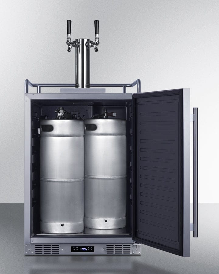Summit Prefabricated Kitchens & Kitchenettes Summit 24" Wide Built-In Outdoor Beer & Coffee Kegerator