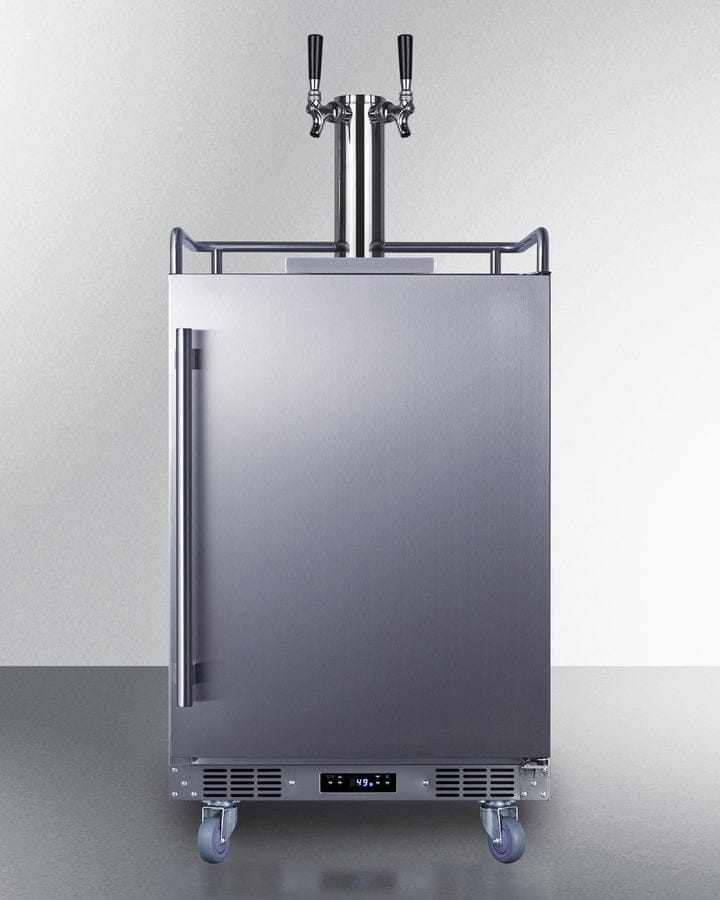 Summit Prefabricated Kitchens & Kitchenettes Summit 24" Wide Built-In Outdoor Beer & Coffee Kegerator