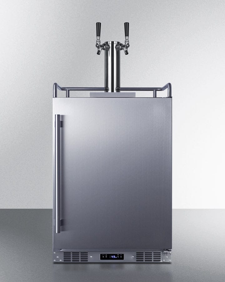 Summit Prefabricated Kitchens & Kitchenettes Summit 24" Wide Built-In Outdoor Beer & Coffee Kegerator