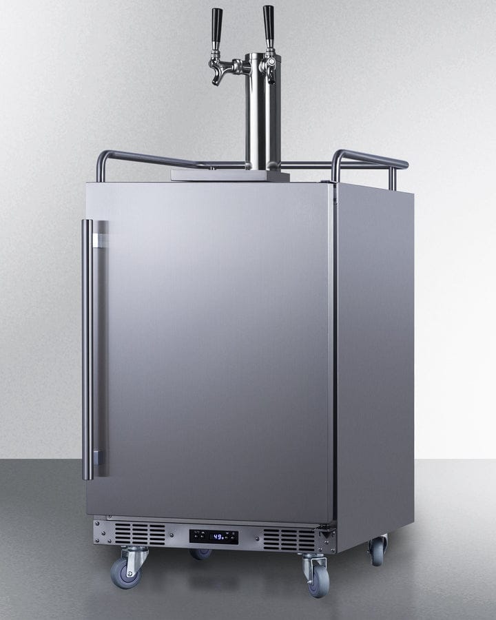 Summit Prefabricated Kitchens & Kitchenettes Summit 24" Wide Built-In Outdoor Beer & Coffee Kegerator