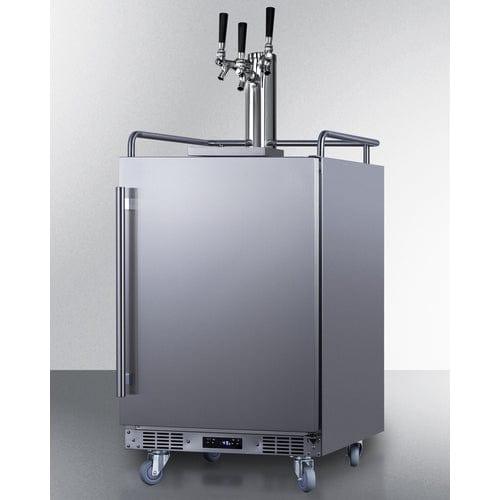 Summit Outdoor Kegerator Summit 24" Wide Built-In Outdoor Beer Kegerator SBC683OSTRIPLE