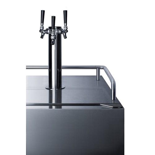 Summit Outdoor Kegerator Summit 24" Wide Built-In Outdoor Beer Kegerator SBC683OSTRIPLE