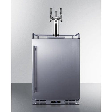 Summit Outdoor Kegerator Summit 24" Wide Built-In Outdoor Beer Kegerator SBC683OSTRIPLE