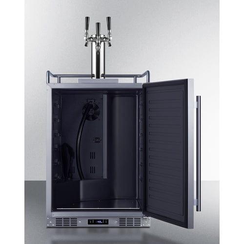 Summit Outdoor Kegerator Summit 24" Wide Built-In Outdoor Beer Kegerator SBC683OSTRIPLE