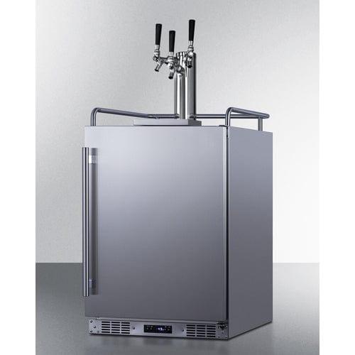 Summit Outdoor Kegerator Summit 24" Wide Built-In Outdoor Beer Kegerator SBC683OSTRIPLE