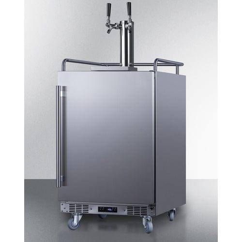 Summit Outdoor Kegerator Summit 24&quot; Wide Built-In Outdoor Beer Kegerator SBC683OSTWIN