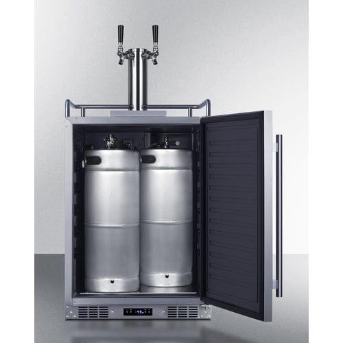 Summit Outdoor Kegerator Summit 24&quot; Wide Built-In Outdoor Beer Kegerator SBC683OSTWIN