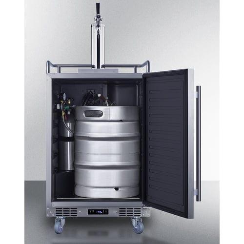 Summit Freezers Summit 24" Wide Built-In Outdoor Commercial Beer Kegerator BC74OSCOM