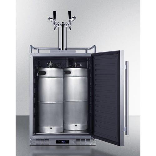 Summit Kegerator Summit 24" Wide Built-In Outdoor Commercial Beer Kegerator BC74OSCOMTWIN