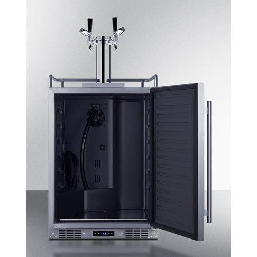 Summit Kegerator Summit 24" Wide Built-In Outdoor Commercial Beer Kegerator BC74OSCOMTWIN