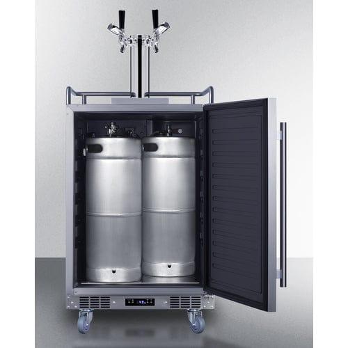 Summit Kegerator Summit 24" Wide Built-In Outdoor Commercial Beer Kegerator BC74OSCOMTWIN