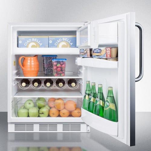 Summit Refrigerators Summit 24&quot; Wide Built-In Refrigerator-Freezer, ADA Compliant CT661WCSSADA