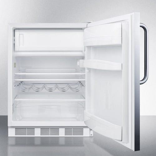 Summit Refrigerators Summit 24&quot; Wide Built-In Refrigerator-Freezer, ADA Compliant CT661WCSSADA