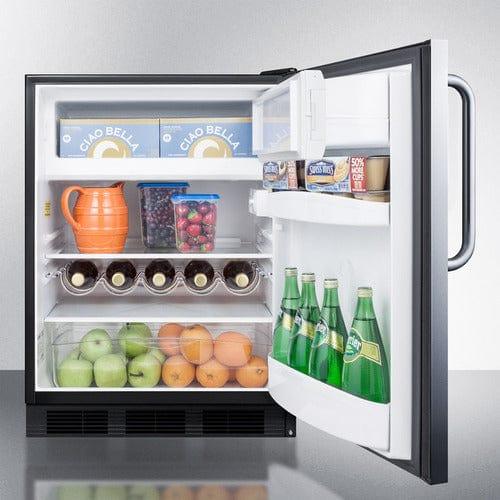 Summit Refrigerators Summit 24" Wide Built-In Refrigerator-Freezer CT663BKCSS
