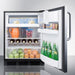 Summit Refrigerators Summit 24" Wide Built-In Refrigerator-Freezer CT663BKCSS
