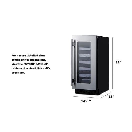 Summit Wine Cellar Summit 24" Wide Built-In Wine Cellar, ADA Compliant ASDW1522