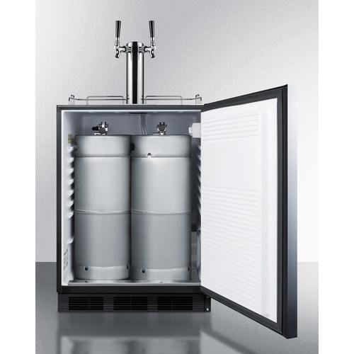 Summit Kegerator Summit 24&quot; Wide Built-In Wine Kegerator, ADA Compliant SBC58BLBIADAWKDTWIN