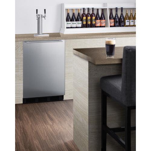 Summit Kegerator Summit 24&quot; Wide Built-In Wine Kegerator, ADA Compliant SBC58BLBIADAWKDTWIN