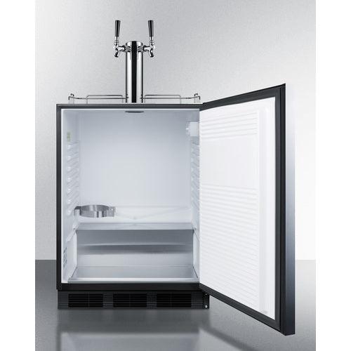 Summit Kegerator Summit 24" Wide Built-In Wine Kegerator, ADA Compliant SBC58BLBIADAWKDTWIN